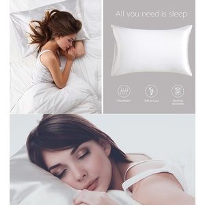 Set of 2 silky Satin Pillowcases - Queen Size: 20"x30"